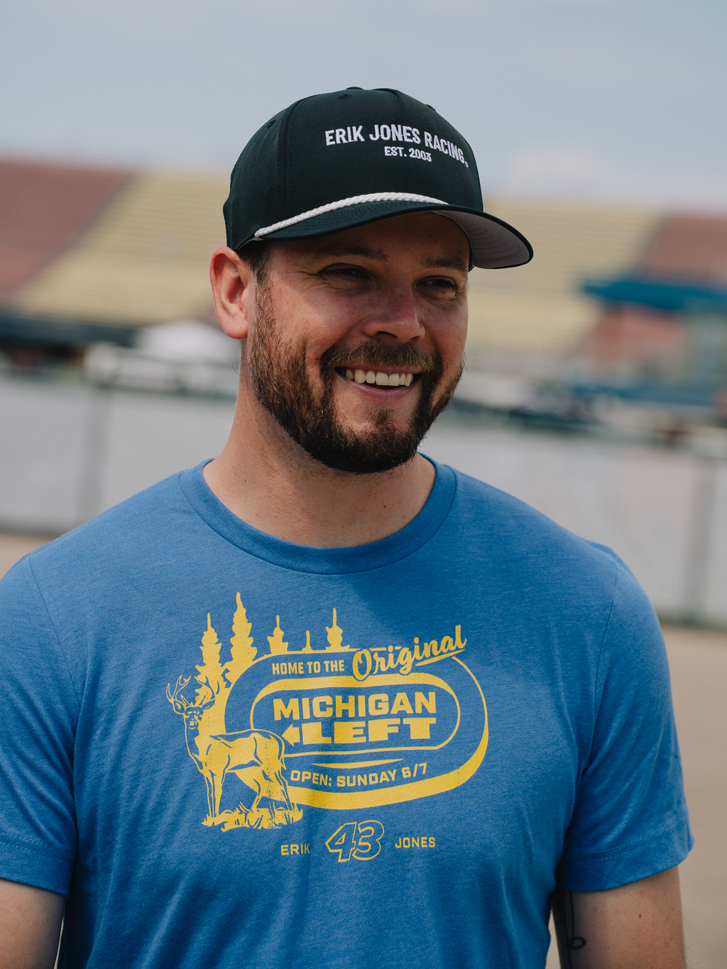 Michigan Race Tee Blue