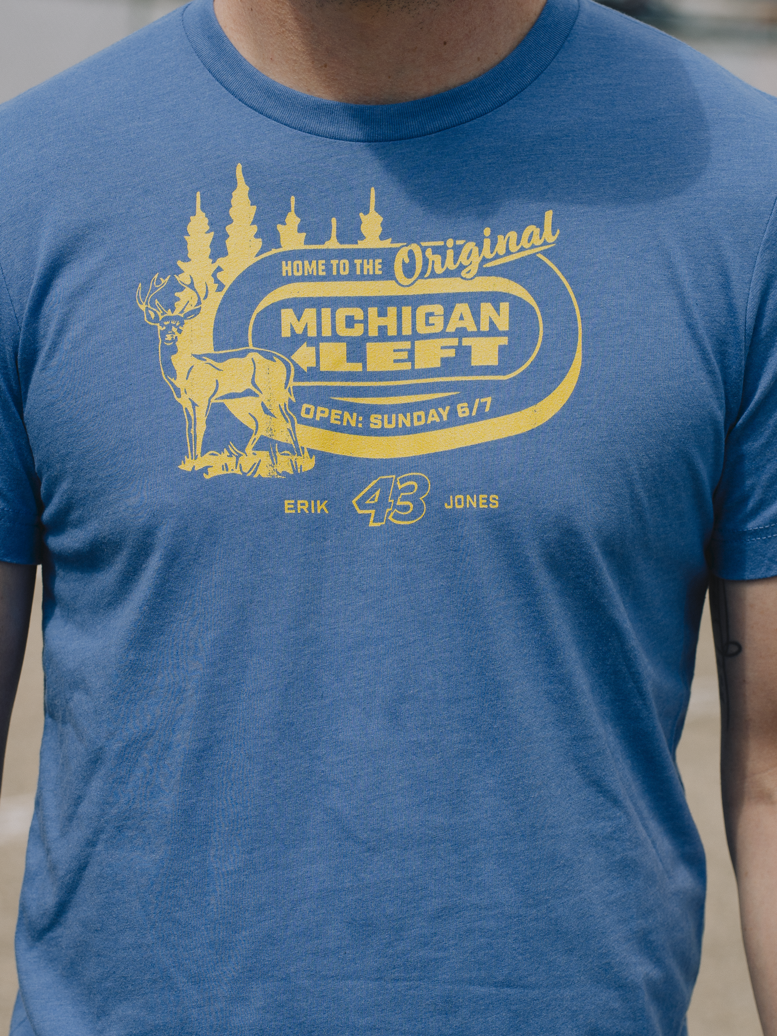 Michigan Race Tee Blue
