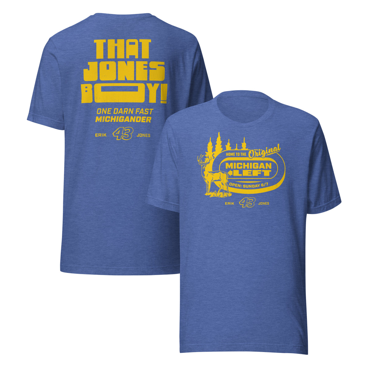 Michigan Race Tee Blue – Erik Jones Racing